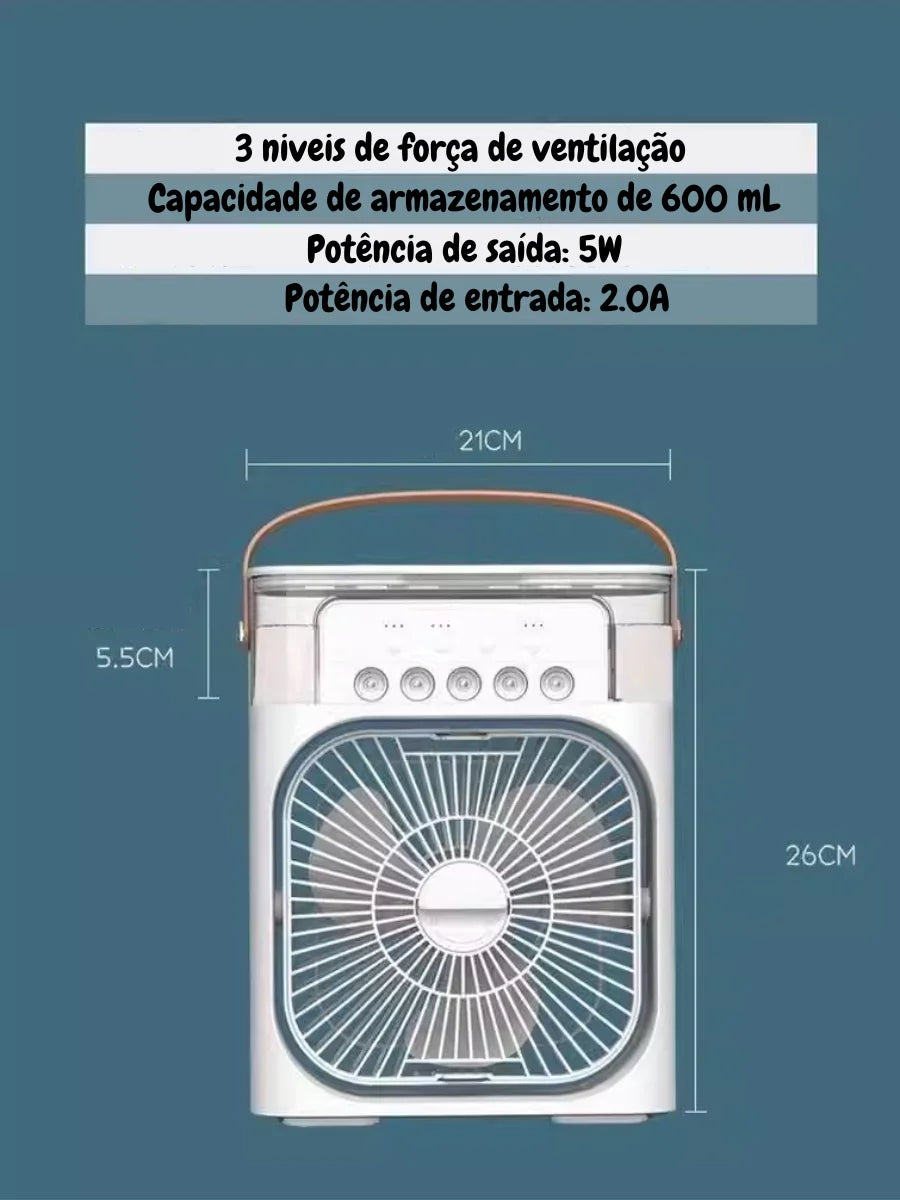 NOVIDADE 3 em 1 Climatizador Ventilador e Umidificador Ultrassonico Silencioso - ENVIO RÁPIDO